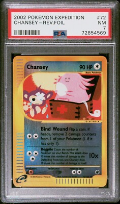 Pokemon Card Chansey 72/165 Reverse Holo Expedition PSA 7 NM | eBay