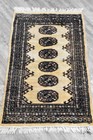 Tappeto Pakistan Kashmir Beige Nero Fantasia 96x61cm