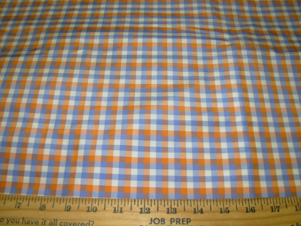 4 4/8 YDS 100% SILK CLARENCE HOUSE GINGHAM CK DRAPERY UPHOLSTERY FABRIC FOR LESS - Image 2 of 4