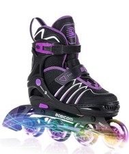 Adjustable Inline Skates with Full Light Wheels,Outdoor Illuminating Size XL. N2
