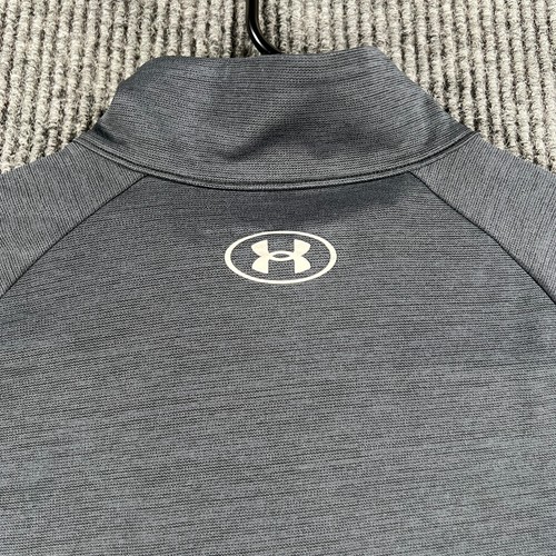 Under Armour Pullover Shirt Youth Large Black Long Sleeve 1/4 Zip Loose Fit - Picture 13 of 13