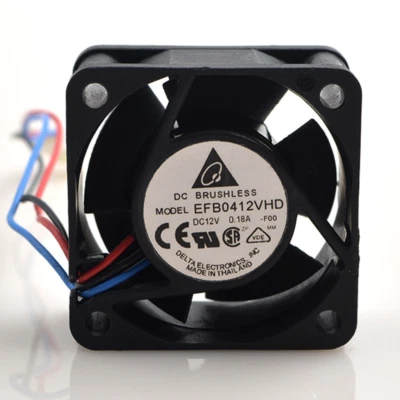 Delta EFB0412VHD BRUSHLESS Cooler Fan DC 12V 0.18A Cooling Fan 3pin 40x40x20mm