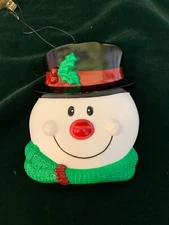 Snowman Head Vintage Plastic Christmas Decor Easter Unlimted Inc China