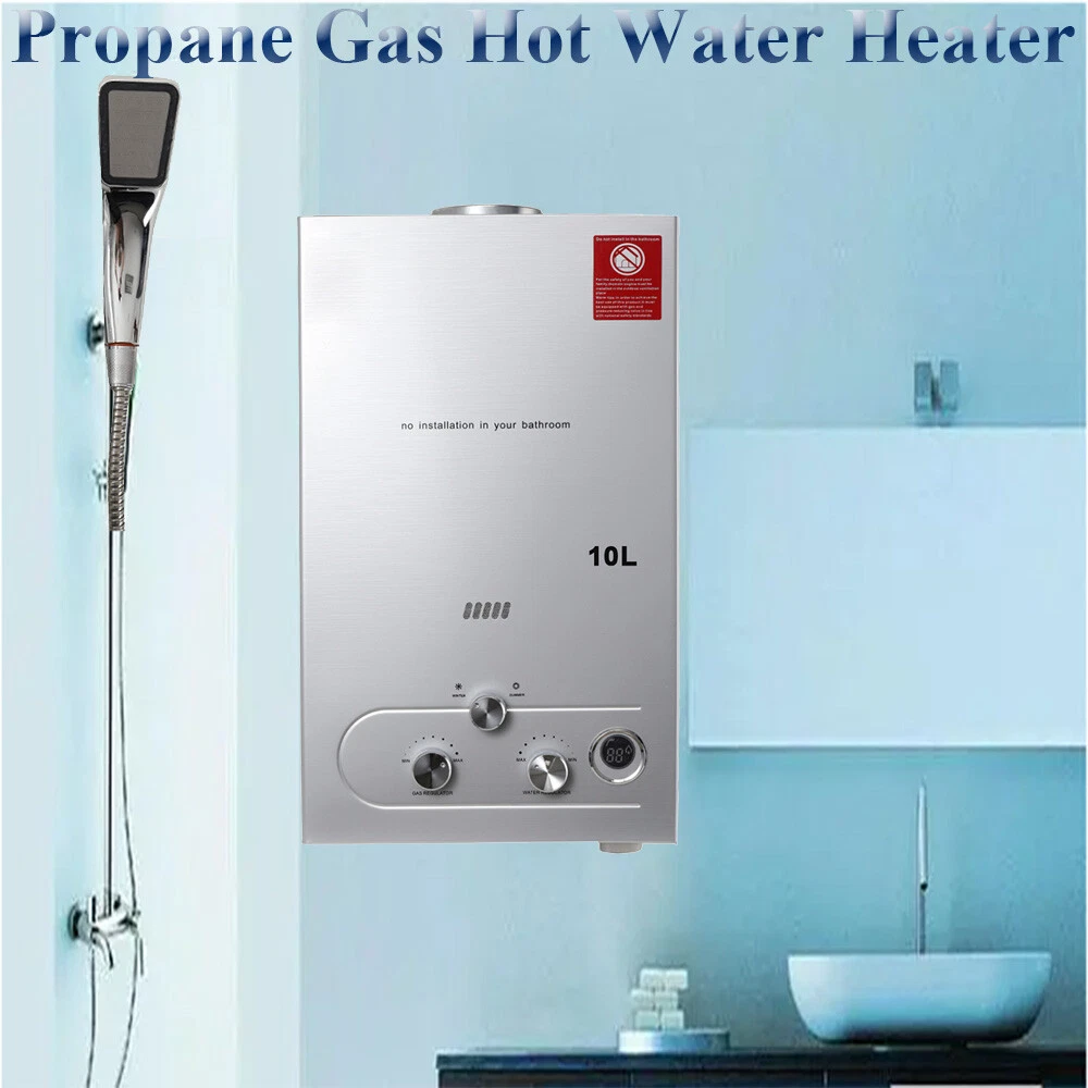 10L/min Propane Instant Water Heater LPG Tankless Boiler Heater with Shower  Kits | eBay