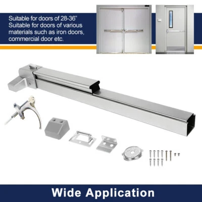 OWEL Stainless Steel Push Bar for Commercial Exit Door Emergency with Handle (NEW)