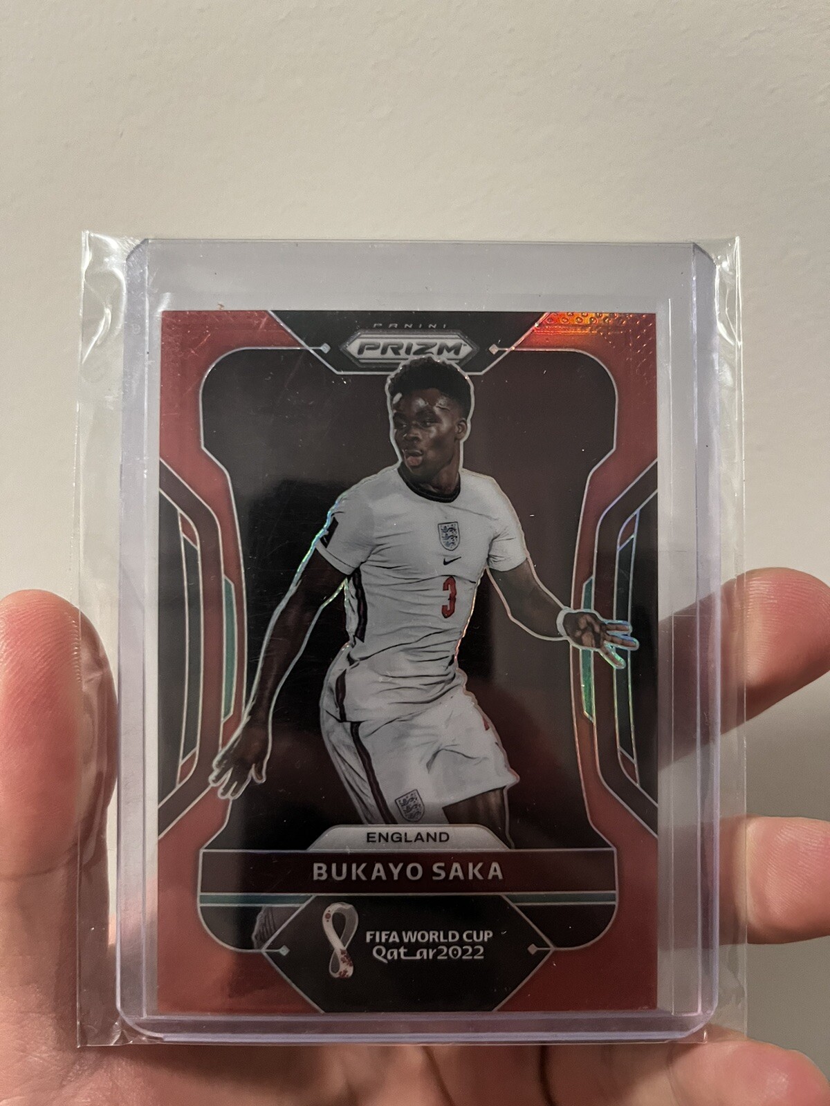 Bukayo Saka 2022 Panini Prizm World Cup Red /399