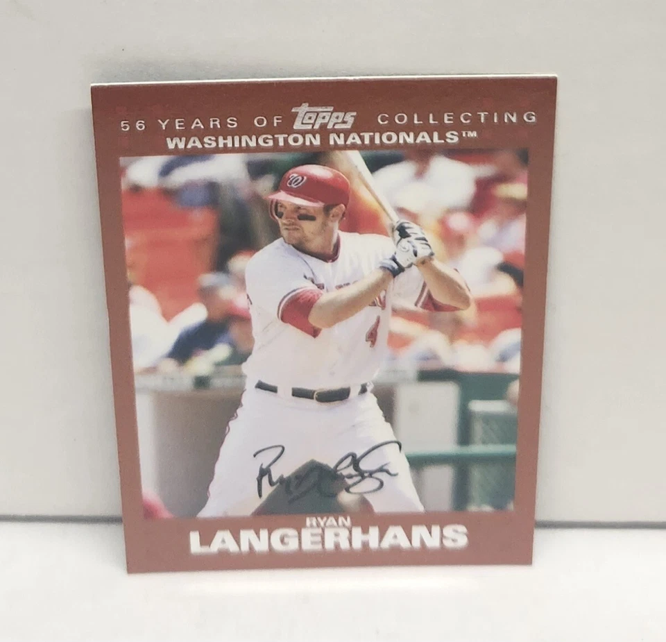 RYAN LANGERHANS 2007 Topps Update COPPER ~ Nationals ~ #'d /56 - Image 2 of 3