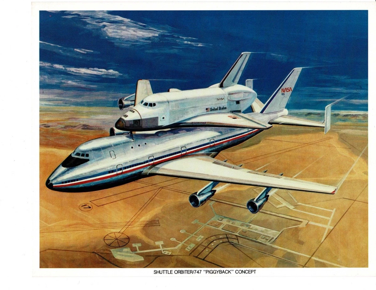 NASA Official Photograph Shuttle Orbiter 747 Piggyback Concept JSCL 153 |  eBay