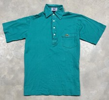 Vintage Izod Lacoste Short Sleeve Polo Shirt Pocket Mens Small Teal