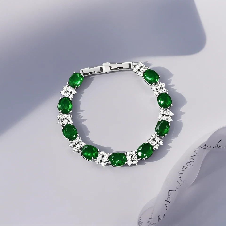 Bracelet en Zircon et Saphir, Élégant et Moderne - Photo 2/2