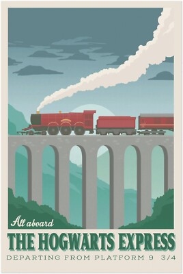 All Aboard the Hogwarts Express Travel Print - Harry Potter Poster