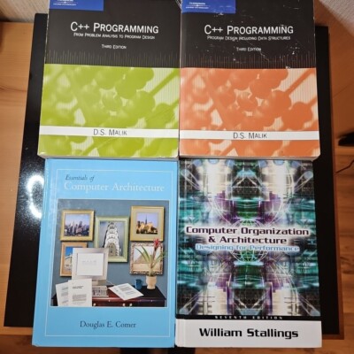 Computer Organization and Architecture Text Book Lot of 4 C++ Programming Design