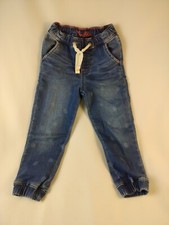 Girls MINI BODEN Drawstring Stretch Jeans Denim 4Y Elastic Waist  Ankles Dots