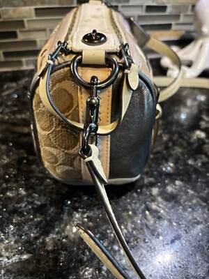 Coach 1941 Shuffle 21 Bag Signature Multi Stripe Patchwork