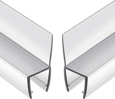 2-Pack Frameless Shower Door Side Seal Strip For 1/4" x 78" Glass Doors H-Jamb