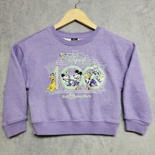 Disney 100th Anniversary Sweatshirt Girls 5 / 6 Mickey Mouse  Friends Glitter