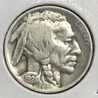 U.S. Buffalo Nickel 1/2 Horn Fine 1924-D