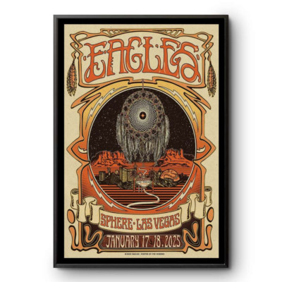 Eagles January 17-18, 2025 Las Vegas Sphere Poster