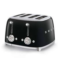 Smeg 4 Slice Toaster Retro Style Black | TSF03BLUK | Brand New