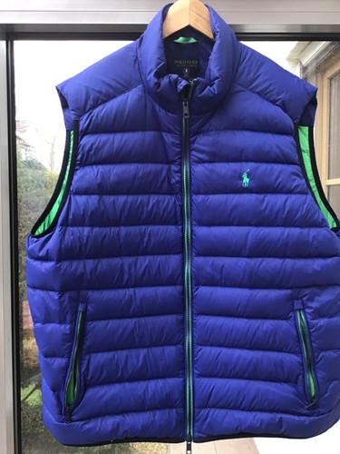 Golf Polo Ralph Lauren Daunenweste XL Blau /Grün Neu