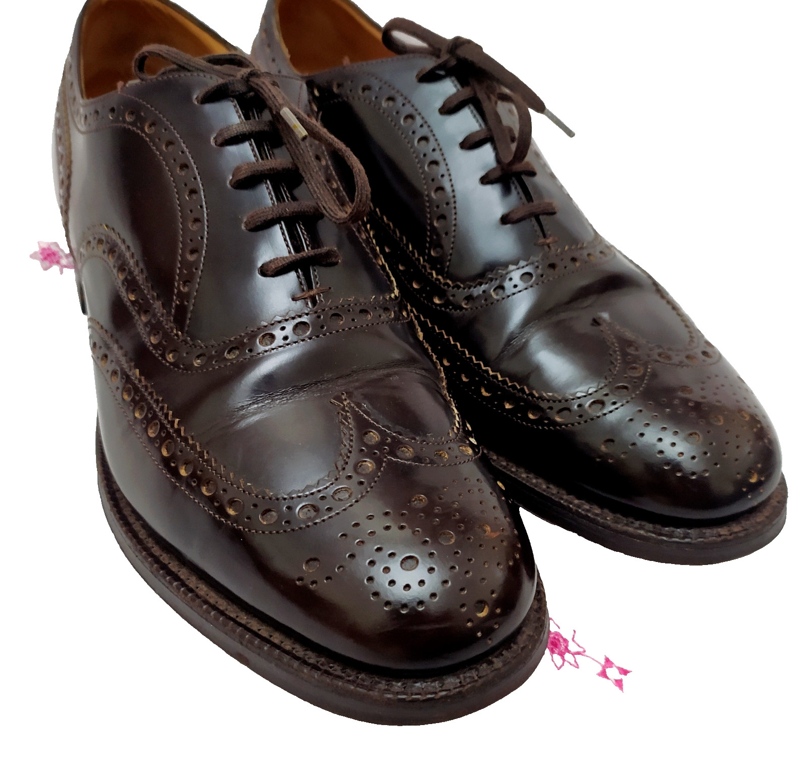Churchs Oxford Leather Shoe Mens Brown Wingtip English Dress 80G Size 42 EU 9 US