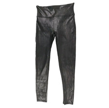 Spanx Ready to Wow Faux Leather Leggings Women's Extra Large XL Black Stretch