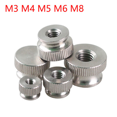 Rändelmutter M3 M4 M5 M6 M8 Durchgangsloch 303 Edelstahl hohe Form Raendelmutter