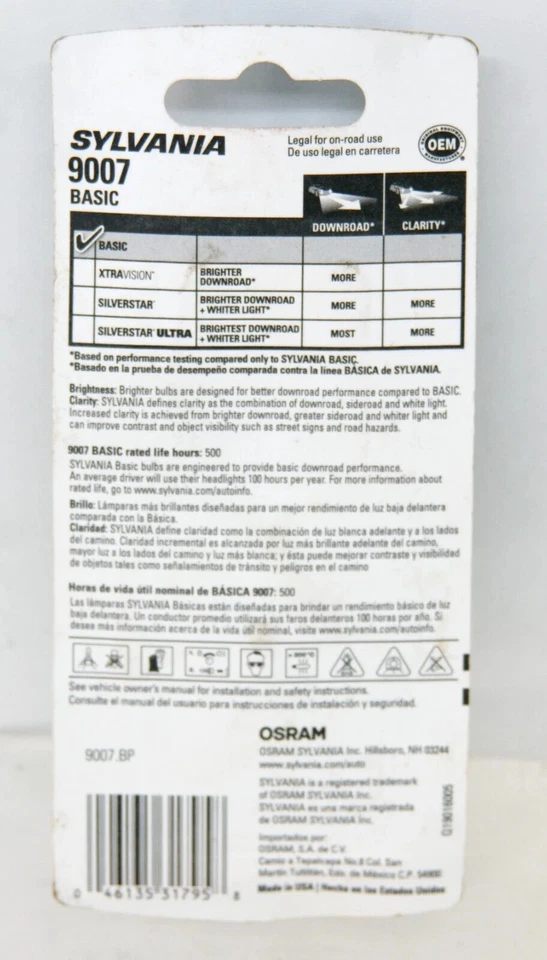 Bombilla Faro-Convertible Sylvania 9007 3311 Foto 2 de 2
