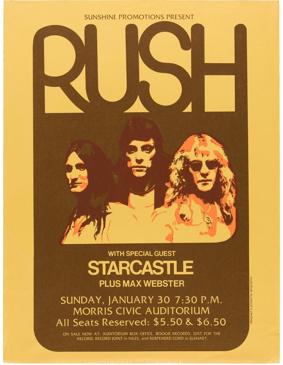 1977 RUSH CONCERT POSTER WALL ART PRINT SIZE 10X17IN | eBay