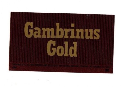 USA - Bier Etikett - Pittsburgh Brewing Co, Pittsburgh, PA - Gambrinus Gold
