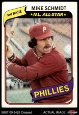 1980 Topps #270 Mike Schmidt Phillies DOUBLE-PRINT HOF MVPw 2 - GOOD