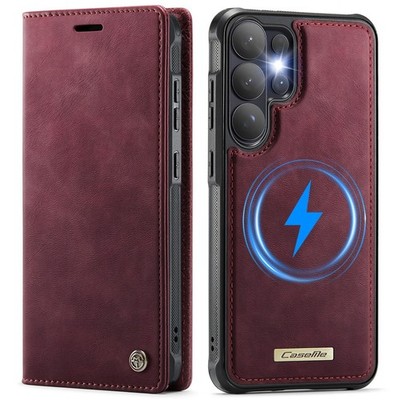CaseMe Retro Leather Wallet Case Magsafe Back Cover Samsung Galaxy S25 S26 Ultra