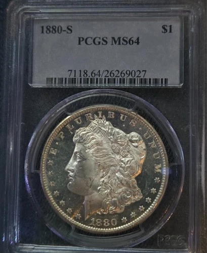 1880-S $1 Morgan Silver Dollar PCGS MS64 (Cert #26269027)Great Luster NO RESERVE