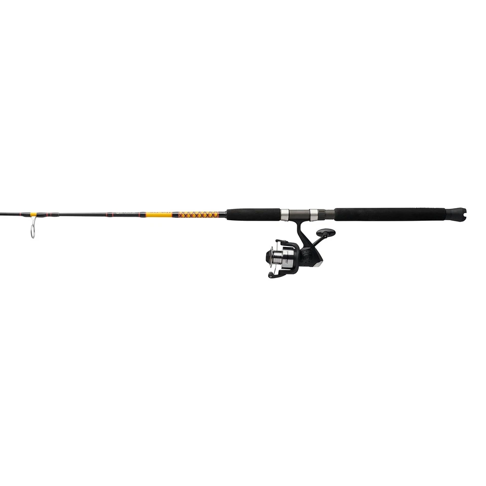 Ugly Stik Bigwater Fishing Rod and Reel Combo 50 Size Medium 2pc Black Red Ye... - Image 2 of 4