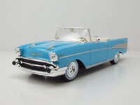 Chevrolet Bel Air Convertible 1957 Hellblau Modellauto 1:18 Maisto