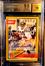 2018 Classics Significant Sig Gold Kellen Winslow Auto #ed 6/20 #187 Beckett 9.5
