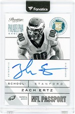 Zach Ertz Eagles Autographed 2013 Panini Prestige NFL Passport #16 Rookie Card
