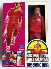 Vintage Six Million Dollar Man 1975 KENNER MIB SEALED w/ Acrylic Case