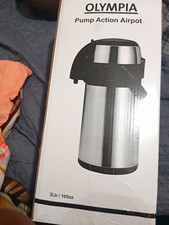 Olympia Pump Action Airpot Double Wall Stainless Steel 3L Dispenser K636