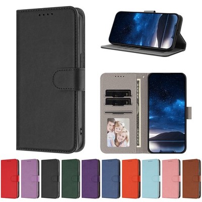 Color Leather Wallet Phone Case For Xiaomi 14 15 17 Redmi Note 13 14 POCO X7 M6