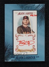 2015 Topps Allen & Ginter's Framed Mini Red Ink 9/10 Brandon Crawford Auto 0b0