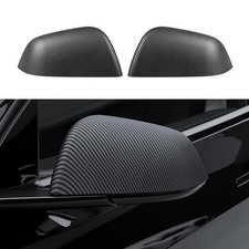 StarYtbl 2PCS ABS Side Mirror Covers for Model Y, Matte Carbon Fiber Pattern