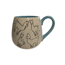 Meritage Coffee Mugs, Llama Speckled Stoneware Ceramic Drinking Cup