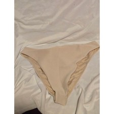 Full Tilt Swim Ribbed Bikini Bottoms Beige High Waist Size XL
