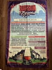 Music memorabilia concert Lineup Flag Banner Poster Sign Nicks, Vedder, Miller.