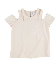 bar III Womens Cutout Off the Shoulder Blouse