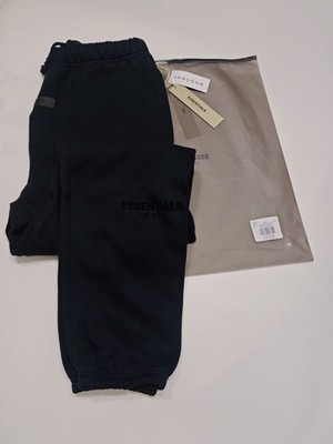 Essentials Sweatpants  Men's Loose Fit Stretch Limo Black Casual Jogger XS-XL