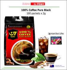 G7 Instant Black Coffee 100% Pure Soluble Vietnames Coffee (100 packets)