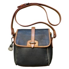 Dooney  Bourke Vintage Black Pebble Leather Small Crossbody Bag