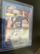 2024 Topps Chrome - Rookie Autographs Brenden Rice #RA-BRI Blue Refractor /150